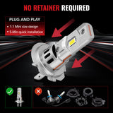X3S H7 100W 6500K 24000LM White IP67 LED Headlight Bulbs 2Pcs Flashark