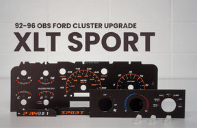 92-96 Cluster Faceplate Kit - XLT Sport - Gas Chinook Auto