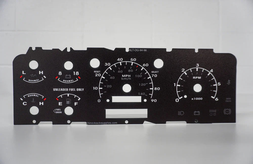 92-96 Cluster Faceplate Kit - XLT Original - Gas Chinook Auto