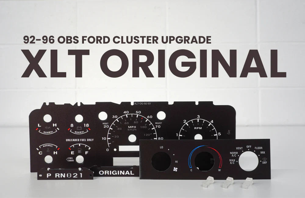 92-96 Cluster Faceplate Kit - XLT Original - Gas Chinook Auto