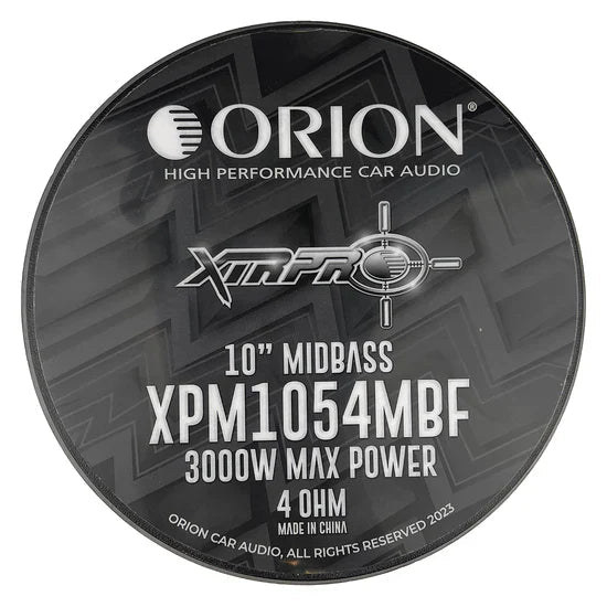 Orion XPM1054MBF 10" 750W RMS Midbass Speaker (Single) Orion