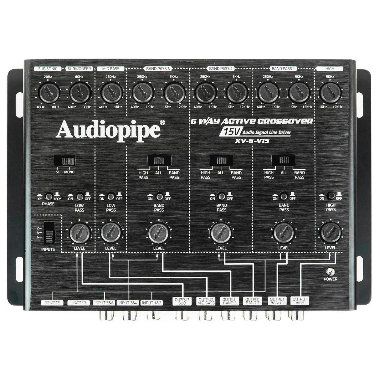 Audiopipe XV-6-V15 | 6-Way Active Crossover