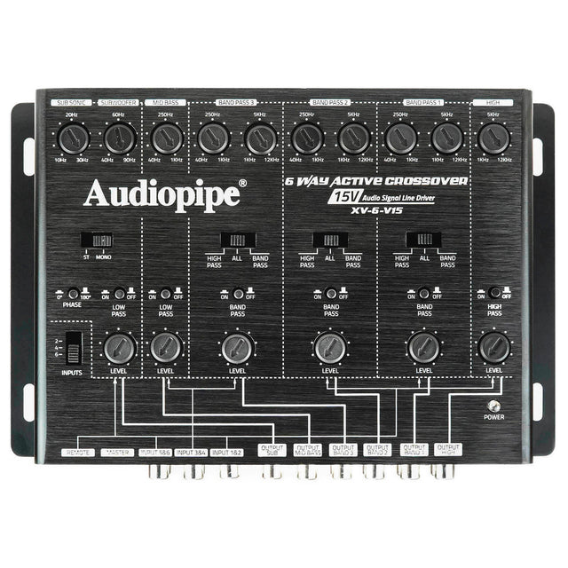 6-Way Active Crossover (XV-6-V15) Audiopipe