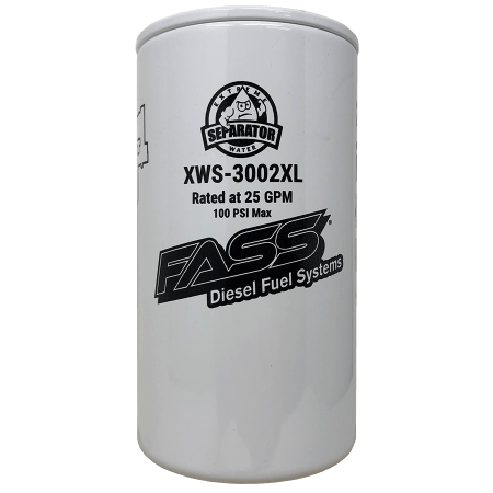 Filtre séparateur d'eau extrême à longueur étendue pour systèmes de carburant FASS (XWS3002XL)