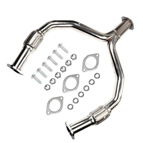 Y Pipe Downpipe Exhaust for 2008-2016 Nissan 370Z Z34 / Infiniti G37 V36 VQ37VHR 3.7L Flashark