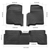 Trucktok 2009-2014 Ford F150 SuperCab All-Weather TPE Floor Mats TruckTok