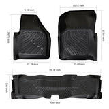 Trucktok 2008-2010 Ford F250 F350 Super CrewCab All-Weather TPE Floor Mats TruckTok