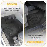 Trucktok 2017-2025 Ford F250 F350 F450 SuperCrew Cab All-Weather TPE Floor Mats TruckTok
