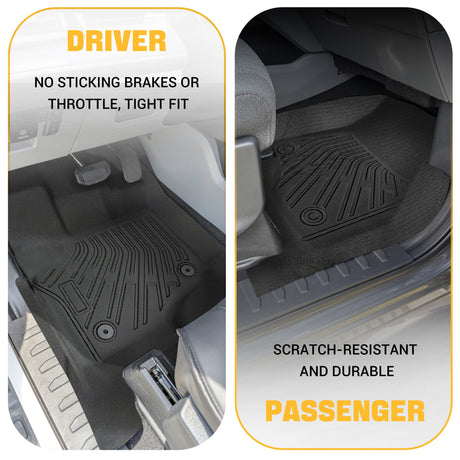 Trucktok 2017-2025 Ford F250 F350 F450 SuperCrew Cab All-Weather TPE Floor Mats TruckTok