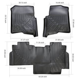 Trucktok 2004-2008 Ford F150 SuperCrew Cab All-Weather TPE Floor Mats TruckTok