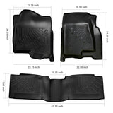Trucktok 1999-2006 Silverado/Sierra 1500 2500 Extend Cab All-Weather TPE Floor Mats TruckTok