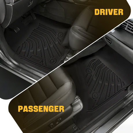 Trucktok Silverado Sierra 2007-2013 1500 & 2007-2014 2500HD 3500HD Crew Cab All-Weather TPE Floor Mats TruckTok