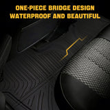Trucktok Silverado Sierra 2019-2025 1500 & 2020-2025 2500HD 3500HD Crew Cab All-Weather TPE Floor Mats TruckTok
