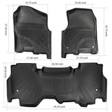 Trucktok 2019-2024 Dodge Ram 1500 Quad Cab All-Weather TPE Floor Mats TruckTok