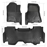 Trucktok 2025-2026 Dodge Ram 1500 Quad Cab All-Weather TPE Floor Mats TruckTok