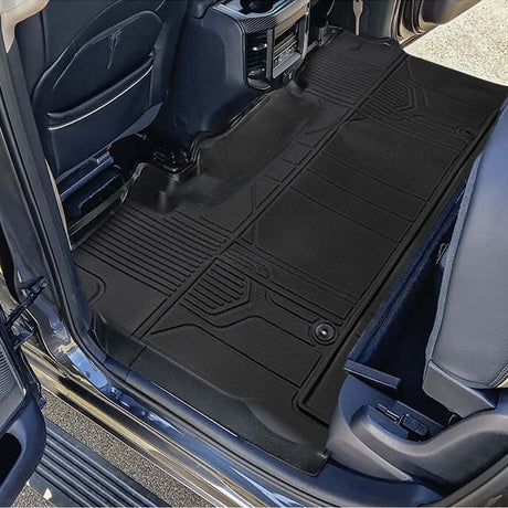 Trucktok 2019-2024 Dodge Ram 1500 New Body Crew Cab with Storage Box All-Weather Floor Mats TruckTok