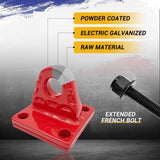 Trucktok 2Pcs Shackle Mounts 42,000 lbs Break Strength with Backer Plates TruckTok