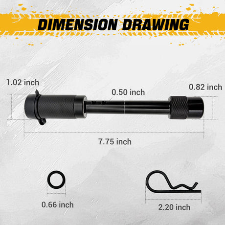 Trucktok 5/8" Hitch Lock Anti-Theft Trailer Lock with Rattle-Free O-Rings TruckTok