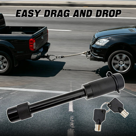 Trucktok 5/8" Hitch Lock Anti-Theft Trailer Lock with Rattle-Free O-Rings TruckTok