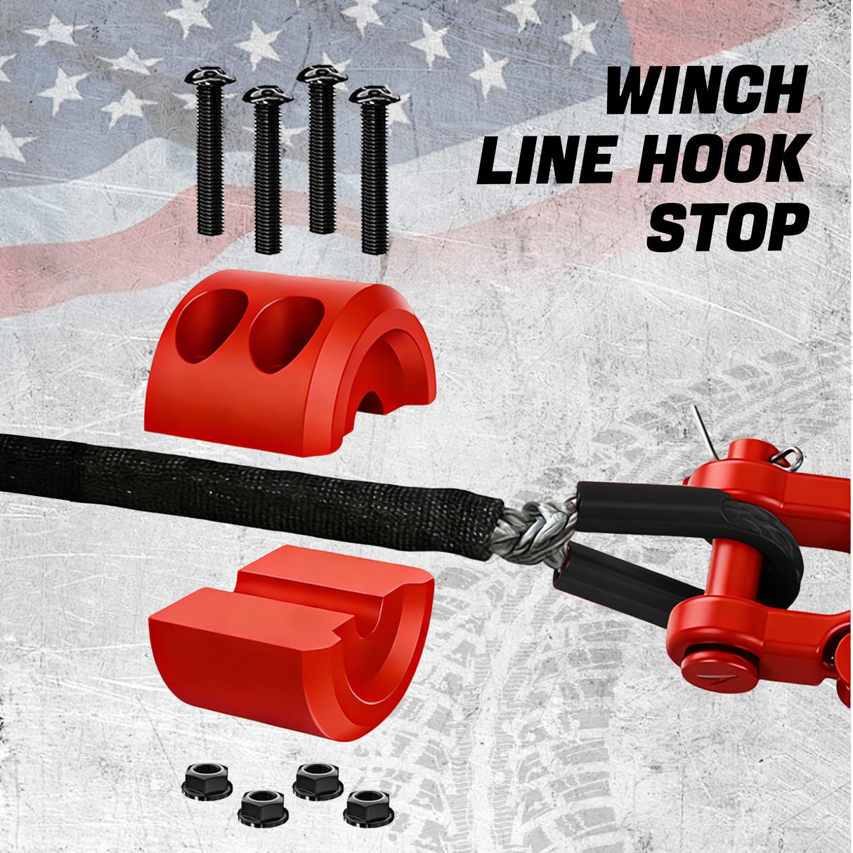 Trucktok 1/4" x 50ft Synthetic Winch Rope 7,400 lbs Breaking Strength TruckTok