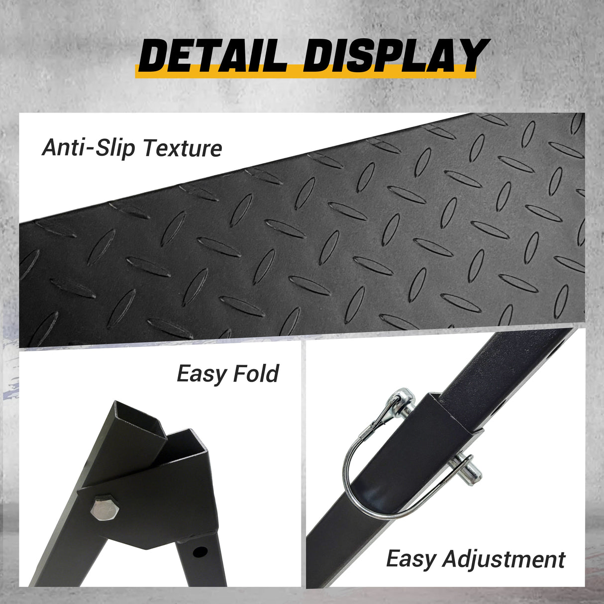 Trucktok Universal Truck Tire Step Adjustable Folding Wheel Access TruckTok