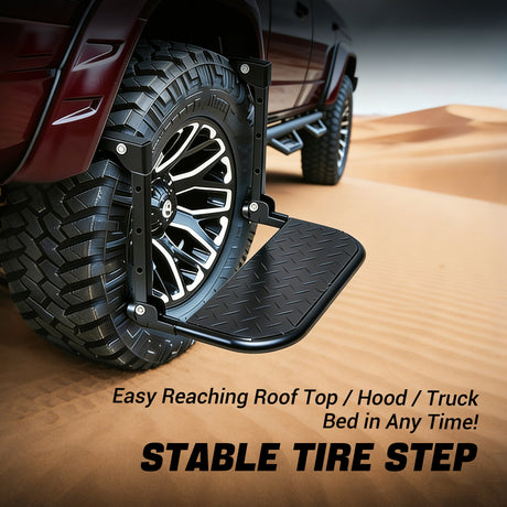 Trucktok Universal Truck Tire Step Adjustable Folding Wheel Access TruckTok