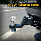 Trucktok 2" Receiver Hitch Ball Mount with 6,000 lbs GTW & Hitch Pin TruckTok