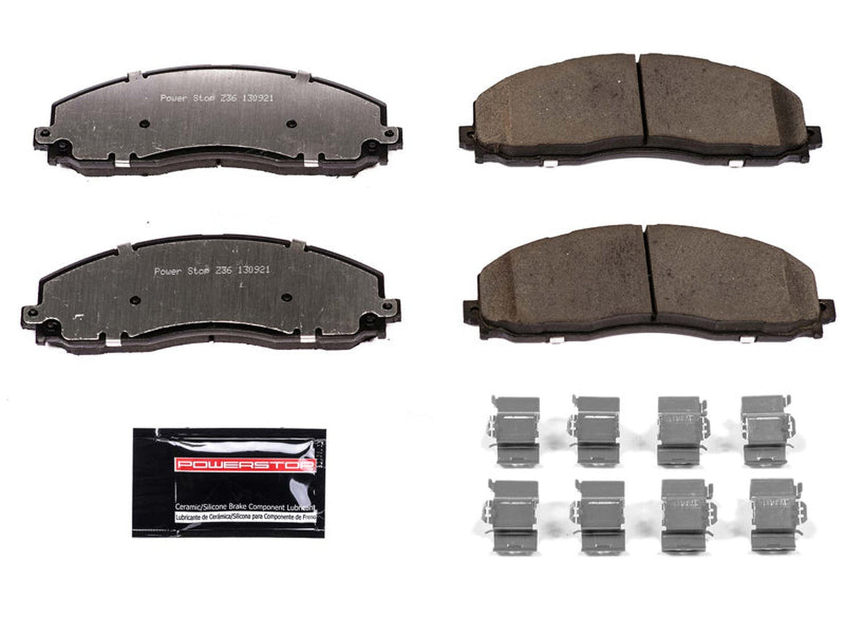 Powerstop Z36 Extreme Front Brake Pads, 2012-2020 Ford Powerstroke Powerstop Brakes