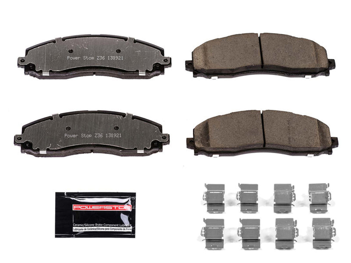 Powerstop Z36 Extreme Rear Brake Pads, 2012-2020 Ford Powerstroke Powerstop Brakes