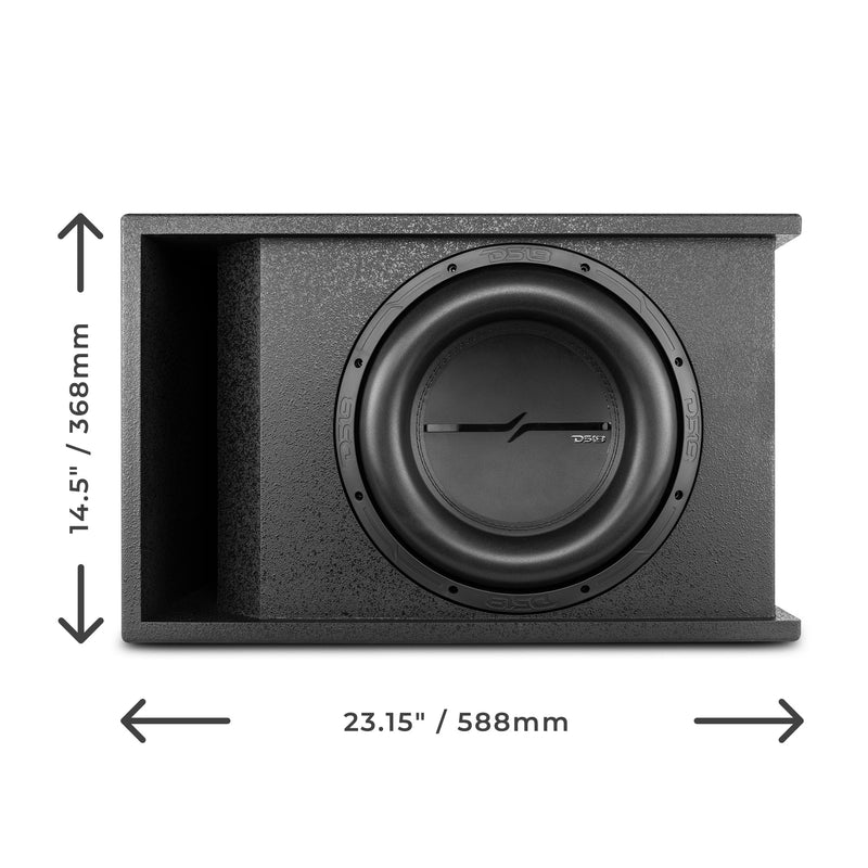12" Loaded Subwoofer Ported Rugged Armored Enclosure With ZXI12.2D 1000 Watts Rms