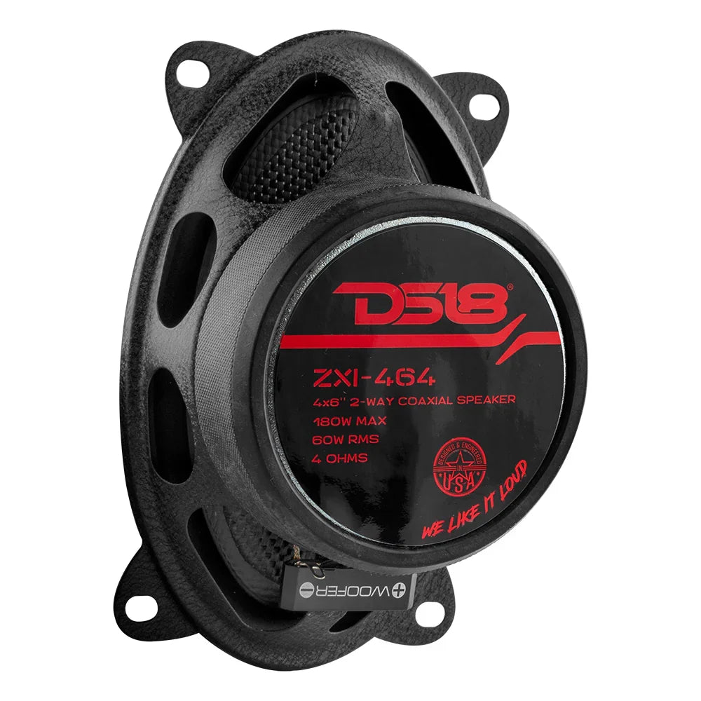 DS18 ZXI-464 4"x6" 2-Way Coaxial Speakers w/ Kevlar Cone (Pair) DS18