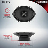 DS18 ZXI-574 5"x7" 2-Way Coaxial Speakers w/ Kevlar Cone (Pair) DS18