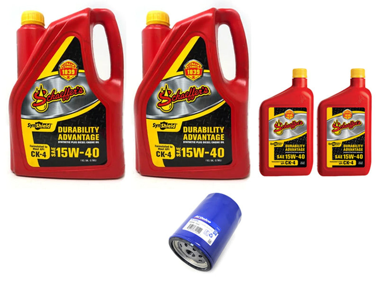 ZZ Diesel Schaeffers 15W-40 Oil Change Kit, 2001-2019 GM 6.6L Duramax LB7 LLY LBZ LMM LML L5P ZZ Diesel