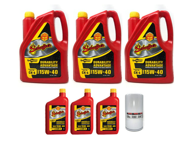 ZZ Diesel Schaeffers 15W-40 Oil Change Kit, 1994-2003 Ford 7.3L Powerstroke ZZ Diesel