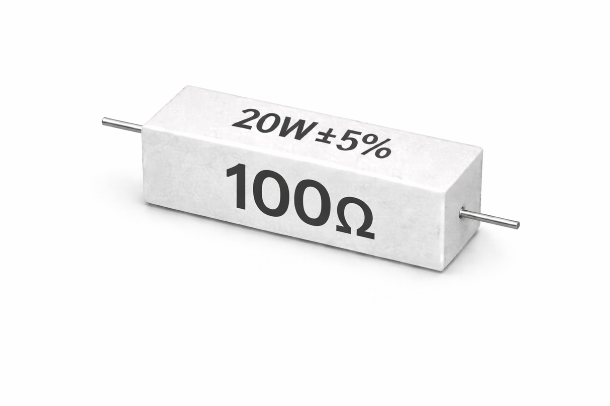 PANMILED 20W Cement Resistor, ±5% Ceramic Wirewound Power Resistor (15Ω–750Ω) High Watt Fixed Resistor TekShack