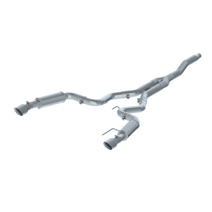 MBRP 15-18 Ford Mustang EcoBoost 2.3L T409 3in Cat Back Double Split Sortie Arrière (Version Course)