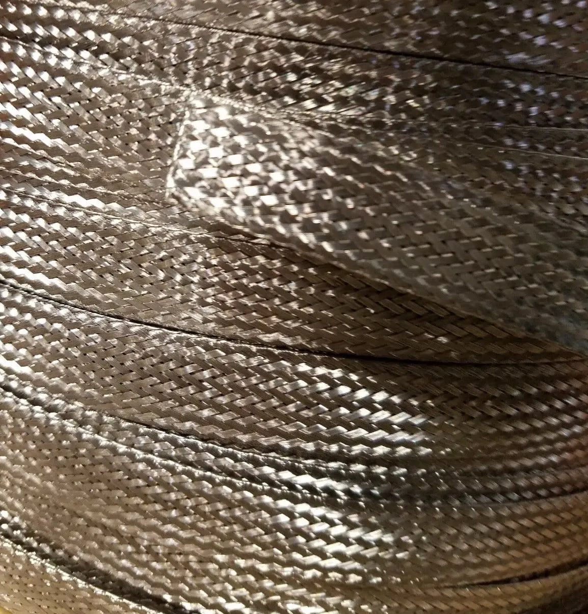 Stainless Steel FLAT Braid Sleeving 304 - 3/8" - length 75 ft USA MADE AC/DCWIREANDSUPPLY