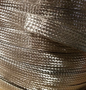 Stainless Steel FLAT Braid Sleeving 304 - 3/8" - length 75 ft USA MADE AC/DCWIREANDSUPPLY