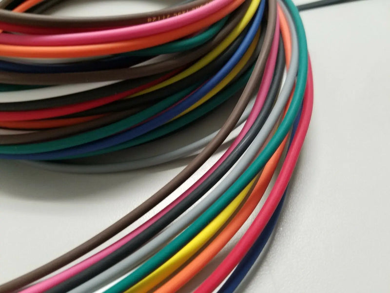 250 FEET AUTOMOTIVE PRIMARY WIRE 14 GAUGE AWG HIGH TEMP GXL 10 COLORS 25 FT EA ACDC WIRE AND SUPPLY
