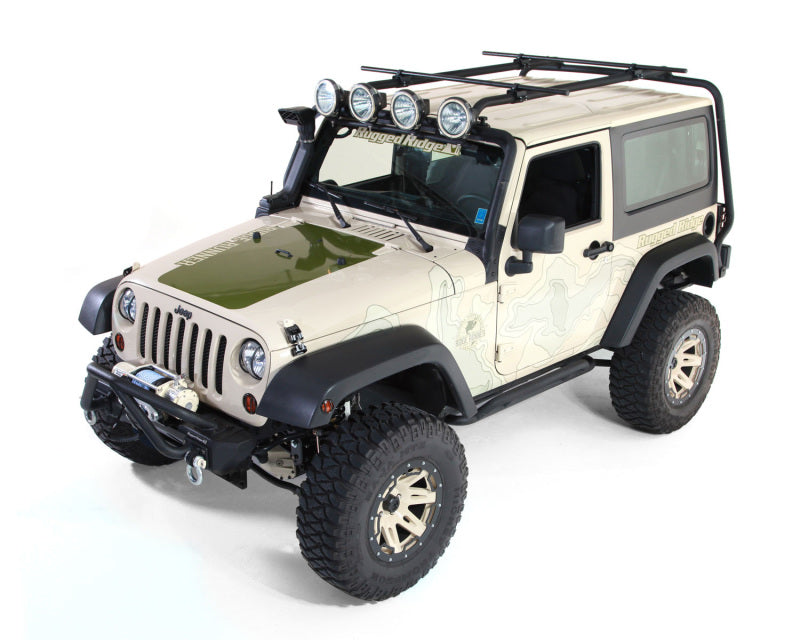 Kit de galerie de toit Sherpa 2 portes pour Jeep Wrangler 07-18 Rugged Ridge