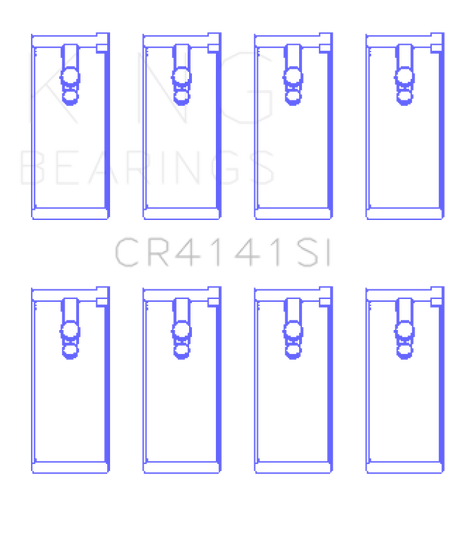 King Engine Bearings Isuzu 4Zb1/4Zd1/G130/G161/G201 (Size +1.0mm) Connecting Rod Bearing Set