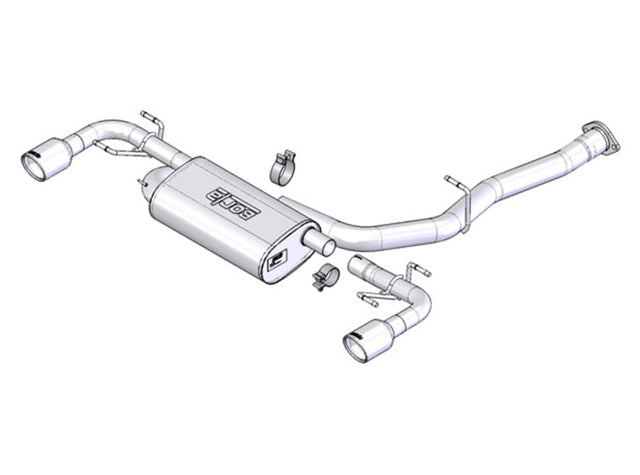 Borla 19-25 Toyota RAV4 Hybrid 2.25 S-Type Cat Back Exhaust - Black Chrome Borla