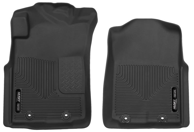 Revêtements de sol avant noirs Husky Liners 12-14 Toyota Tacoma Pickup (Crew / Ext / Std Cab) X-Act Contour