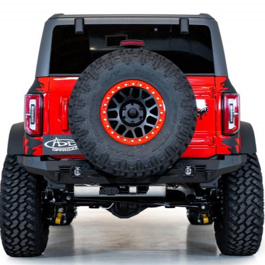 Addictive Desert Designs Bomber Rear Bumper with Cube Light Mounts | 2021+ Ford Bronco
