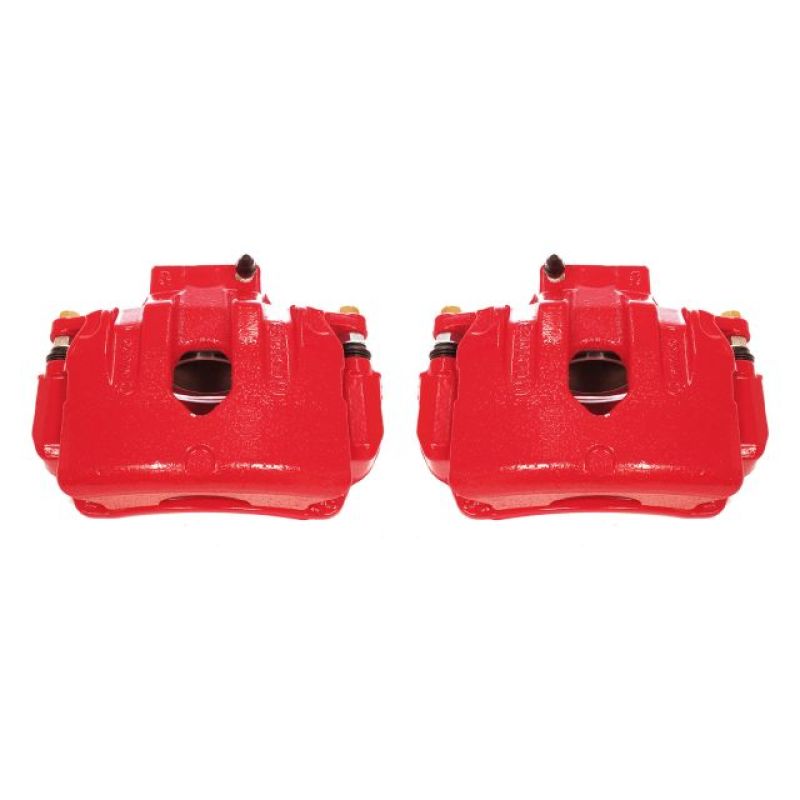 Étriers avant rouges Power Stop 10-16 Hyundai Genesis Coupé avec supports - Paire
