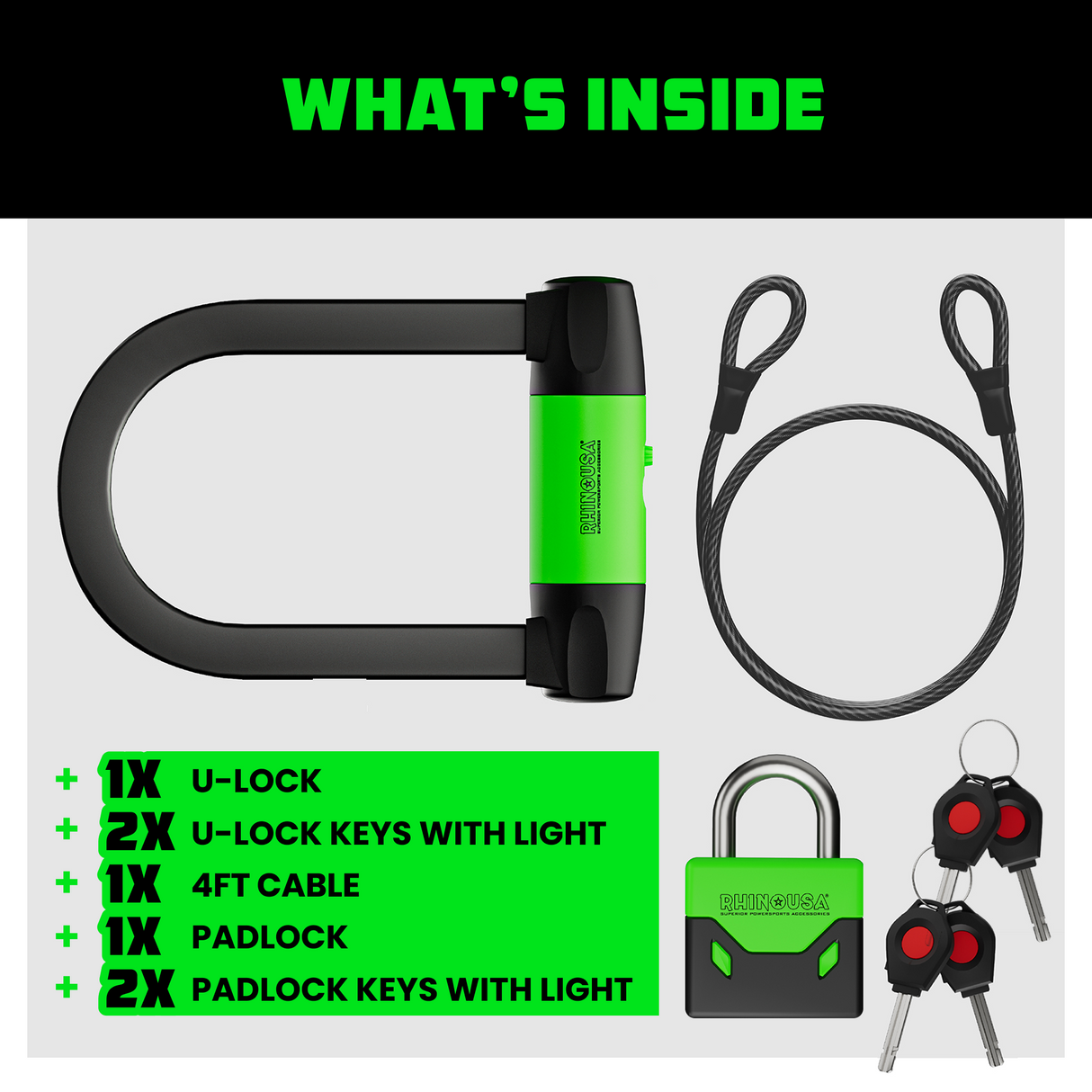 Heavy-Duty Bike Lock Set