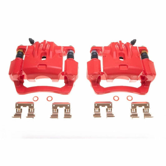 Power Stop 16-18 Subaru Crosstrek Rear Red Calipers - Pair