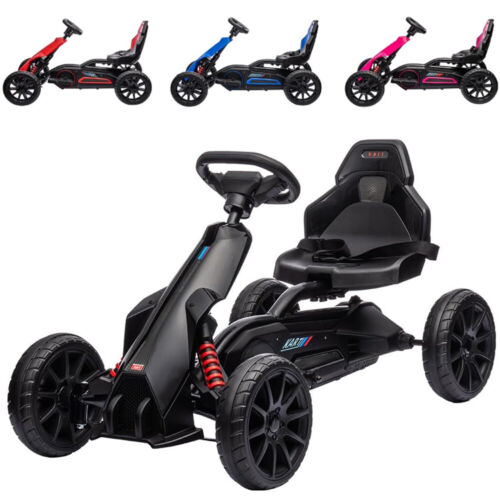 Adjustable Seat 4-Wheel Pedal Go Kart for Kids with Safety Belt