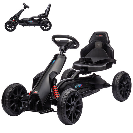 Adjustable Seat 4-Wheel Pedal Go Kart for Kids with Safety Belt