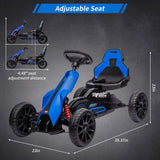 Adjustable Seat 4-Wheel Pedal Go Kart for Kids with Safety Belt
